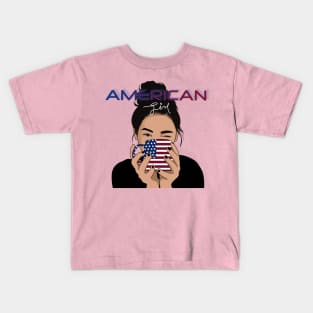 American girl Kids T-Shirt